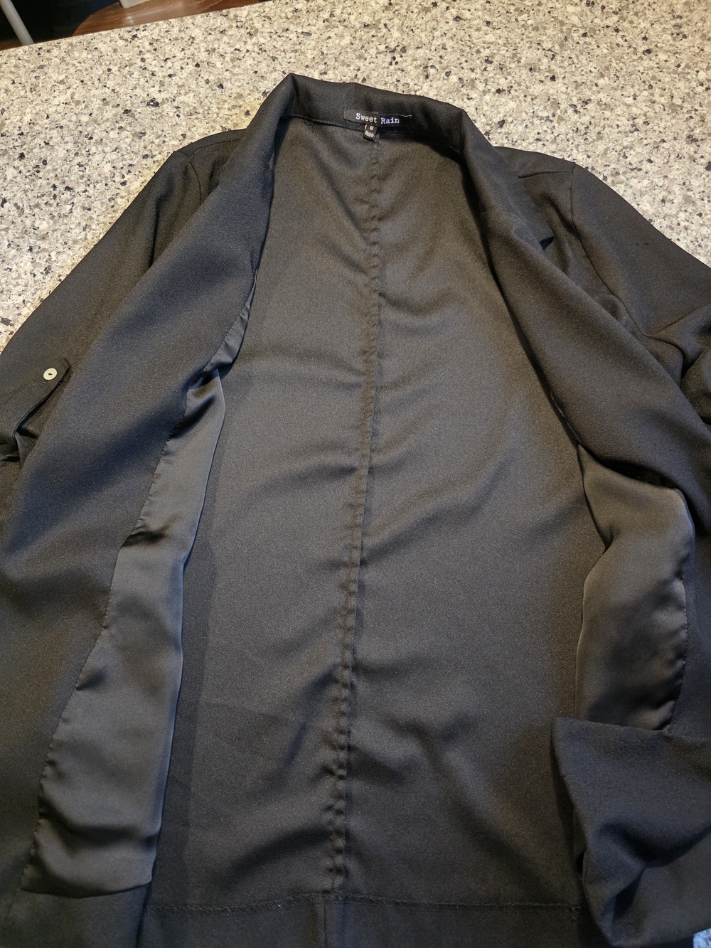 Sweet Rain Women's Black Jacket - Classic Lightweight Coat